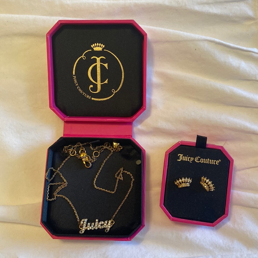 Juicy couture necklace and earrings